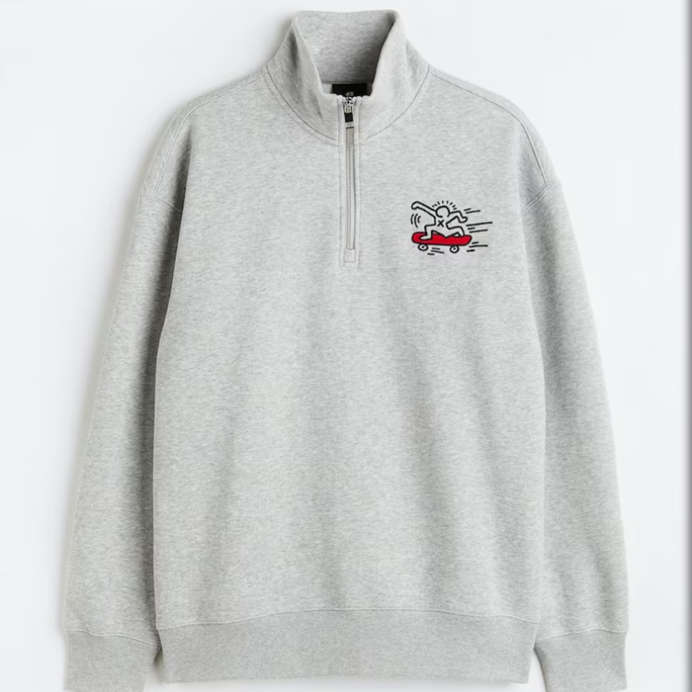 Keith haring for H&M grey sweater